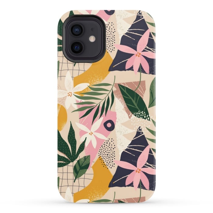 iPhone 12 StrongFit tropical love leaves 2 by MALLIKA