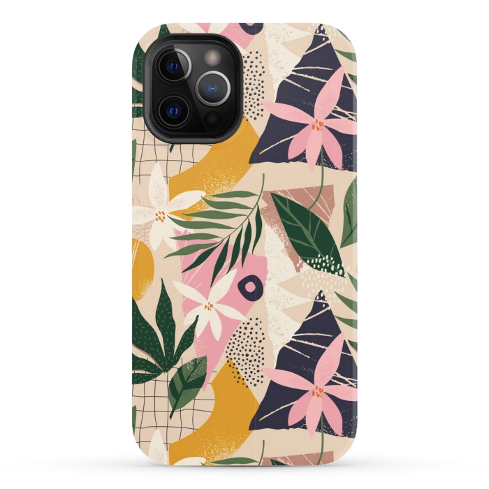 iPhone 12 Pro StrongFit tropical love leaves 2 by MALLIKA