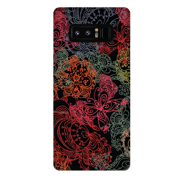 Galaxy Note 8 StrongFit pretty butterfly pattern by MALLIKA