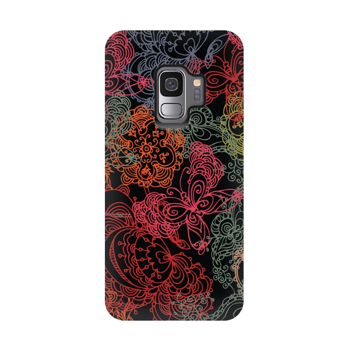 Galaxy S9 StrongFit pretty butterfly pattern by MALLIKA