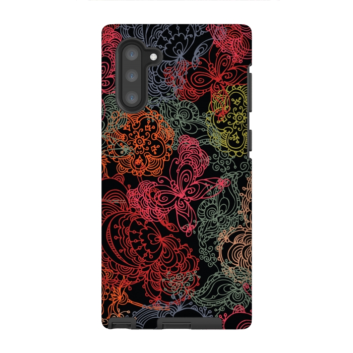 Galaxy Note 10 StrongFit pretty butterfly pattern by MALLIKA