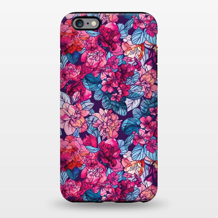 iPhone 6/6s plus StrongFit pink floral pattern 6 by MALLIKA