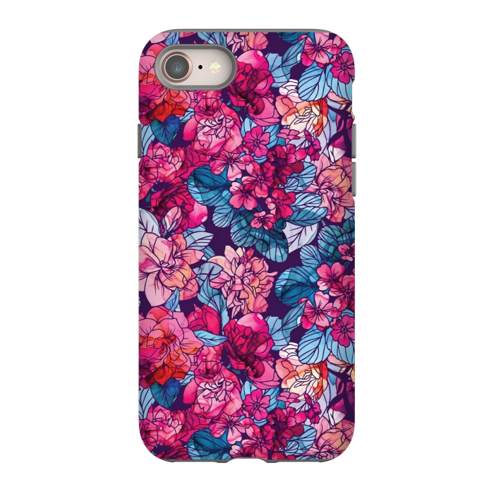 iPhone 8 StrongFit pink floral pattern 6 by MALLIKA