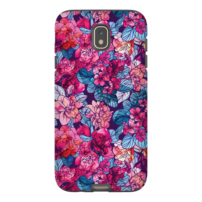 Galaxy J7 StrongFit pink floral pattern 6 by MALLIKA