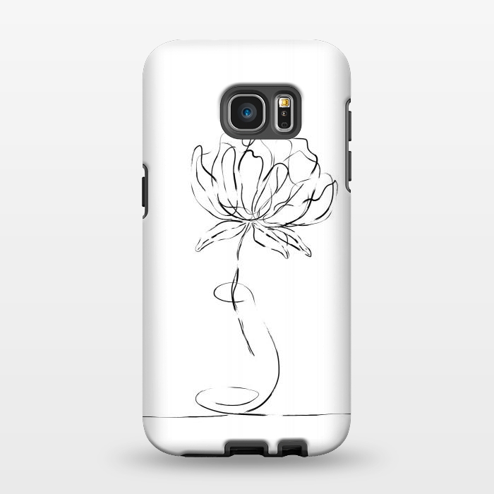 Galaxy S7 EDGE StrongFit Black Bloom by Martina