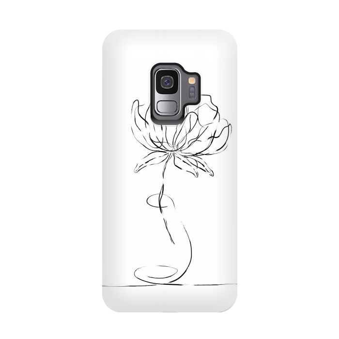 Galaxy S9 StrongFit Black Bloom by Martina