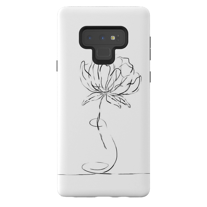 Galaxy Note 9 StrongFit Black Bloom by Martina