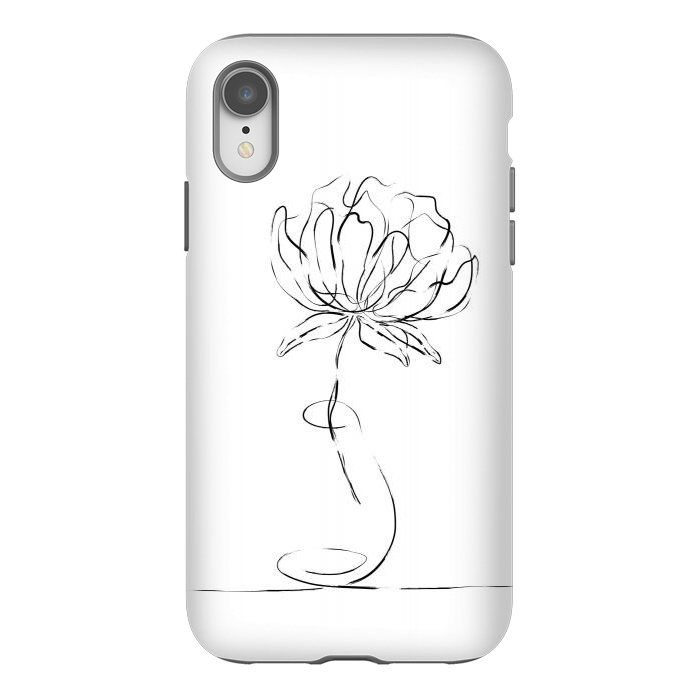 iPhone Xr StrongFit Black Bloom by Martina