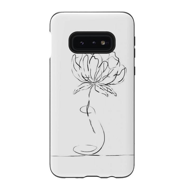 Galaxy S10e StrongFit Black Bloom by Martina