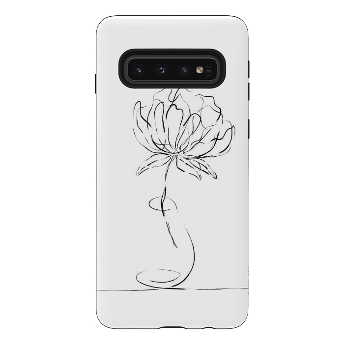 Galaxy S10 StrongFit Black Bloom by Martina