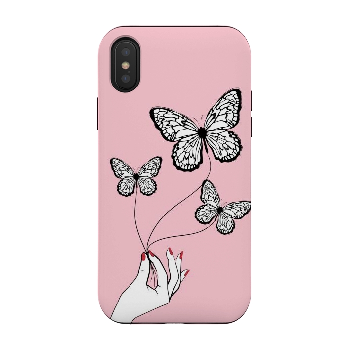 iPhone Xs / X StrongFit Butterfly Game by Martina