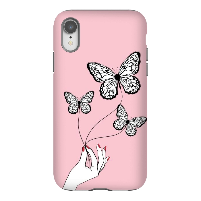 iPhone Xr StrongFit Butterfly Game by Martina