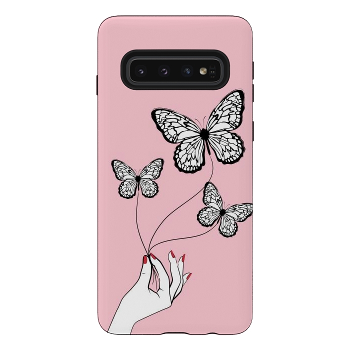 Galaxy S10 StrongFit Butterfly Game by Martina