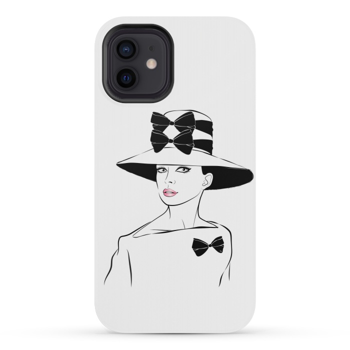 iPhone 12 mini StrongFit Elegant Lady Audrey by Martina
