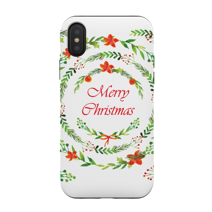 iPhone Xs / X StrongFit merry christmas by MALLIKA