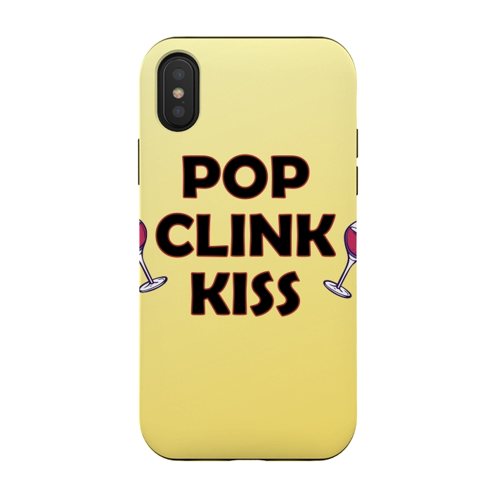 iPhone Xs / X StrongFit pop clink kiss by MALLIKA