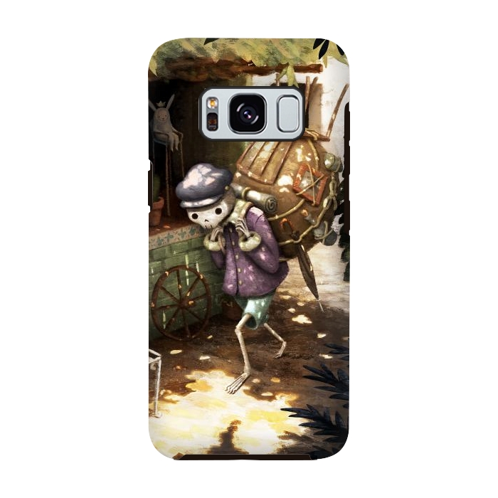 Galaxy S8 StrongFit Wandering skeleton by Laura Nagel