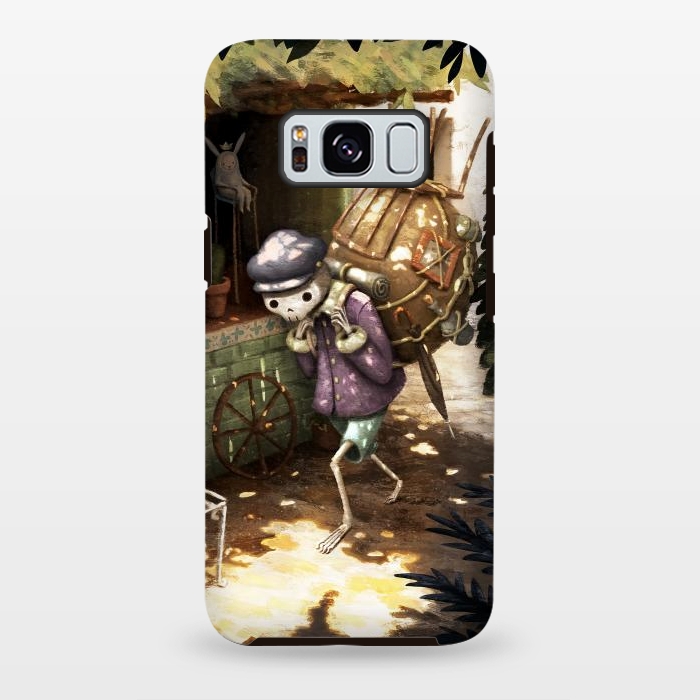 Galaxy S8 plus StrongFit Wandering skeleton by Laura Nagel