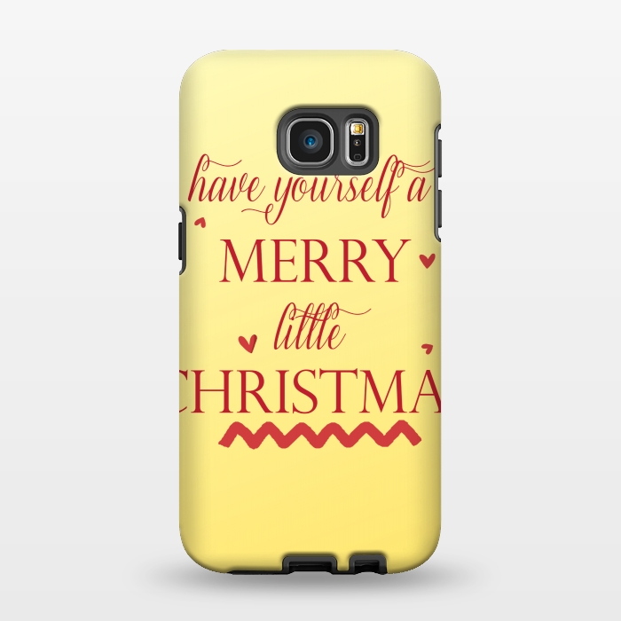 Galaxy S7 EDGE StrongFit merry little christmas by MALLIKA