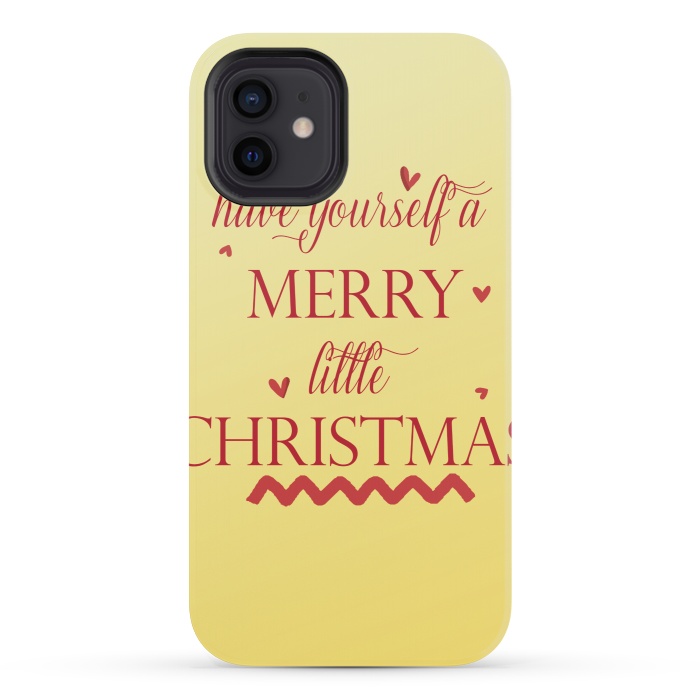 iPhone 12 mini StrongFit merry little christmas by MALLIKA