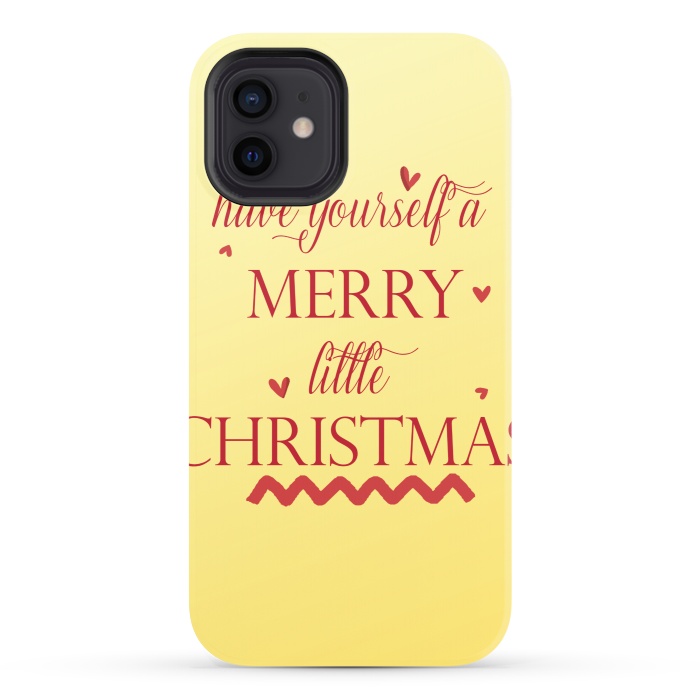 iPhone 12 StrongFit merry little christmas by MALLIKA