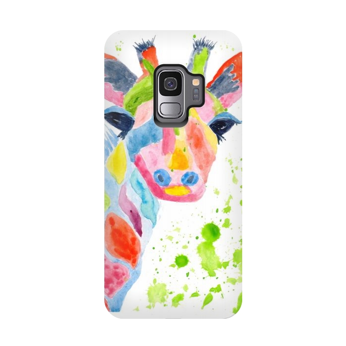 Galaxy S9 StrongFit Giraffe watercolor  by ArtKingdom7