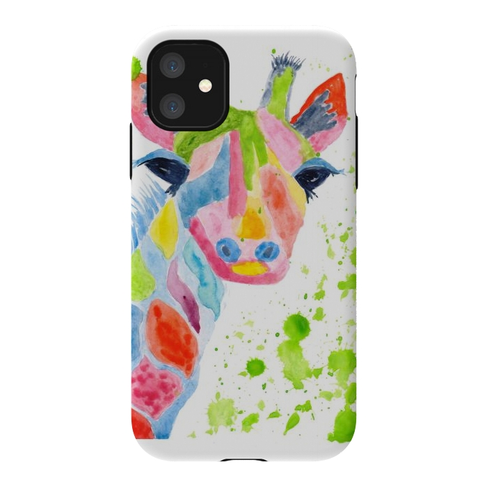 iPhone 11 StrongFit Giraffe watercolor  by ArtKingdom7