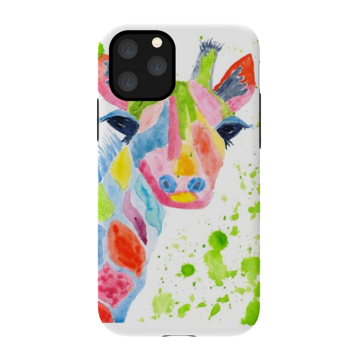 iPhone 11 Pro StrongFit Giraffe watercolor  by ArtKingdom7