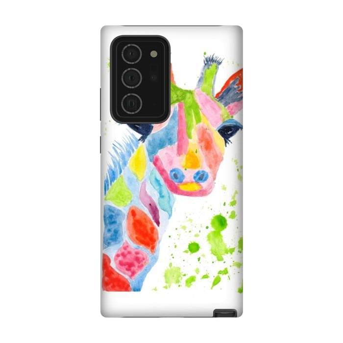 Galaxy Note 20 Ultra StrongFit Giraffe watercolor  by ArtKingdom7