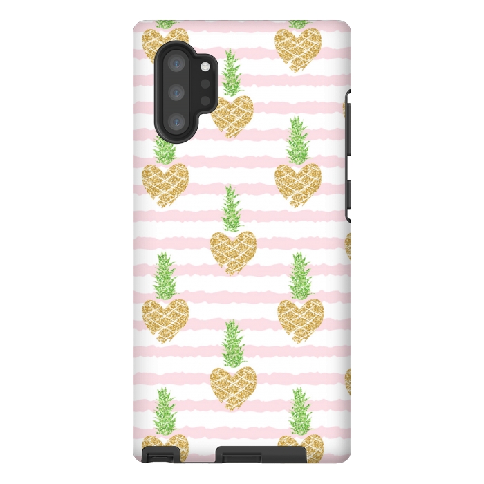 Galaxy Note 10 plus StrongFit heart pineapple glitter by MALLIKA