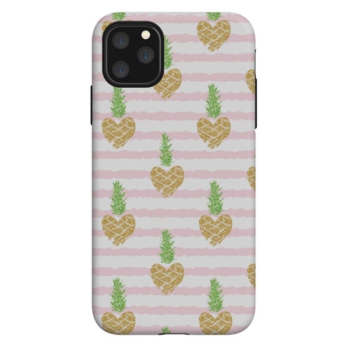 iPhone 11 Pro Max StrongFit heart pineapple glitter by MALLIKA