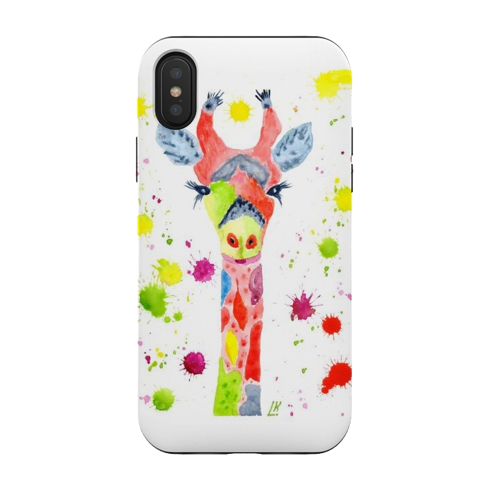 iPhone Xs / X StrongFit Giraffe watercolor 2 by ArtKingdom7