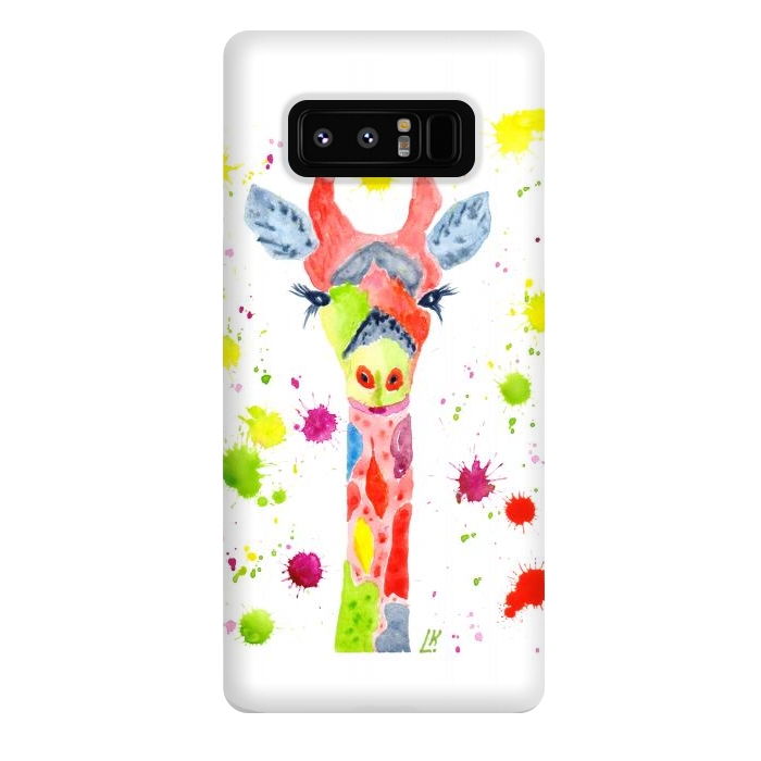 Galaxy Note 8 StrongFit Giraffe watercolor 2 by ArtKingdom7
