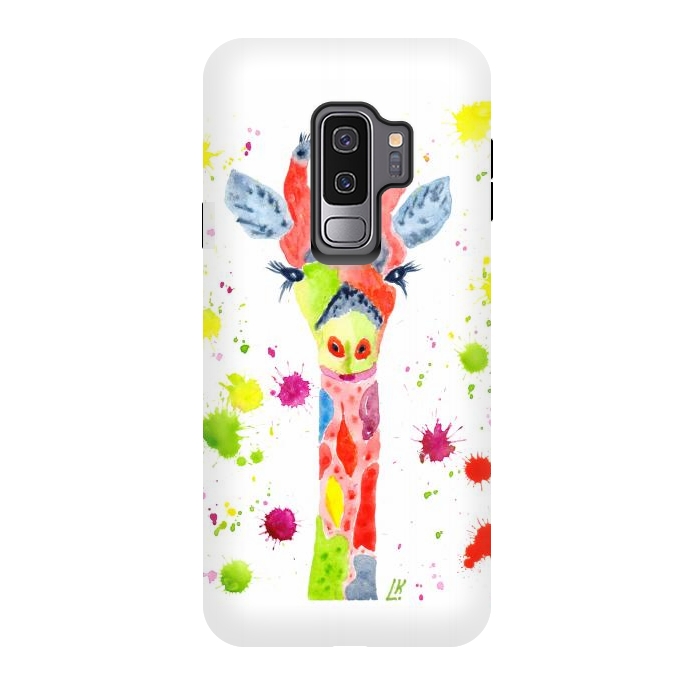 Galaxy S9 plus StrongFit Giraffe watercolor 2 by ArtKingdom7