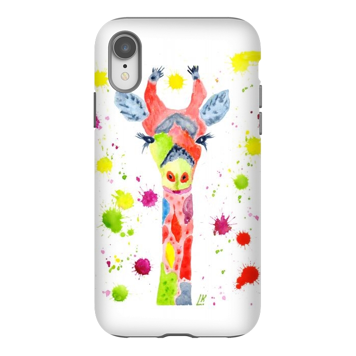 iPhone Xr StrongFit Giraffe watercolor 2 by ArtKingdom7