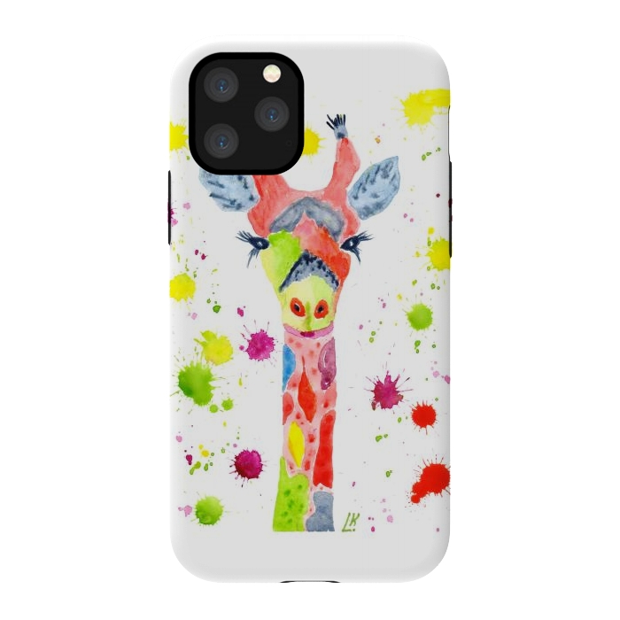 iPhone 11 Pro StrongFit Giraffe watercolor 2 by ArtKingdom7