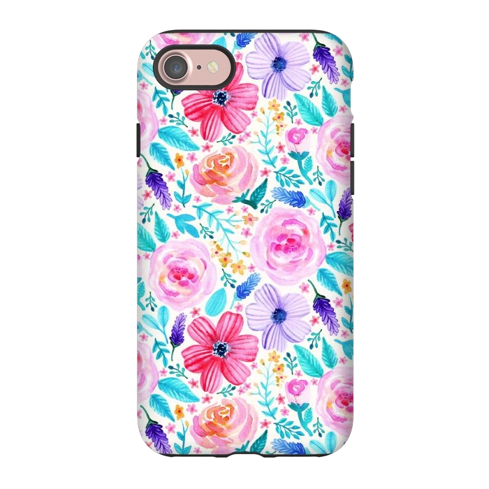 iPhone 7 StrongFit Bold Blooms - Cool Colours by Tangerine-Tane
