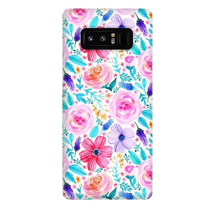 Galaxy Note 8 StrongFit Bold Blooms - Cool Colours by Tangerine-Tane