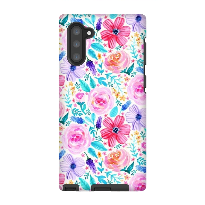 Galaxy Note 10 StrongFit Bold Blooms - Cool Colours by Tangerine-Tane
