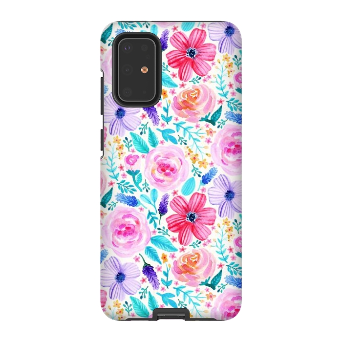 Galaxy S20 Plus StrongFit Bold Blooms - Cool Colours by Tangerine-Tane