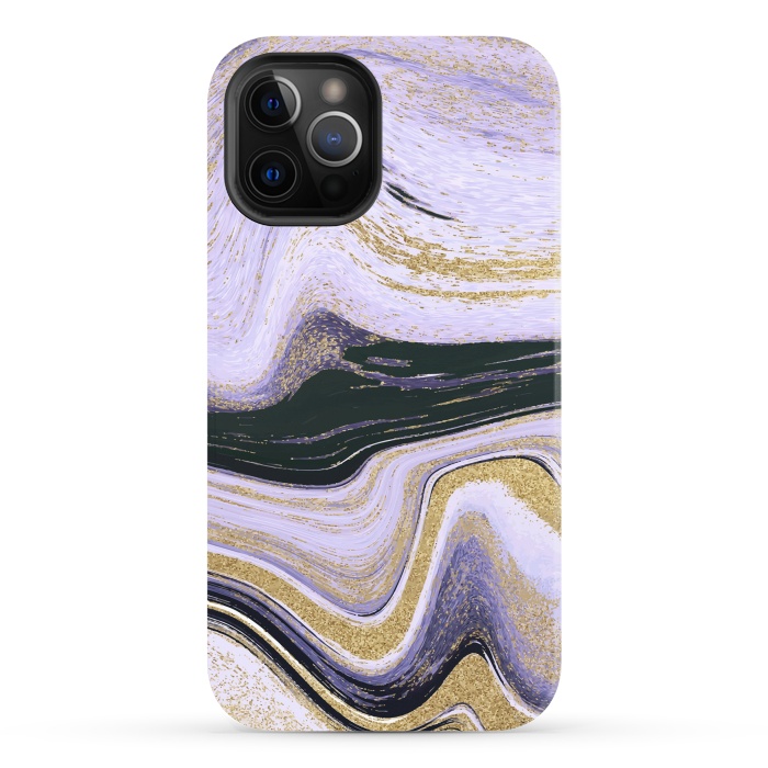 iPhone 12 Pro Max StrongFit Ink Painting Abstract Pattern by ArtsCase