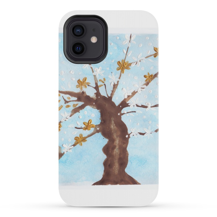 iPhone 12 mini StrongFit Tree of life painting watercolor by ArtKingdom7