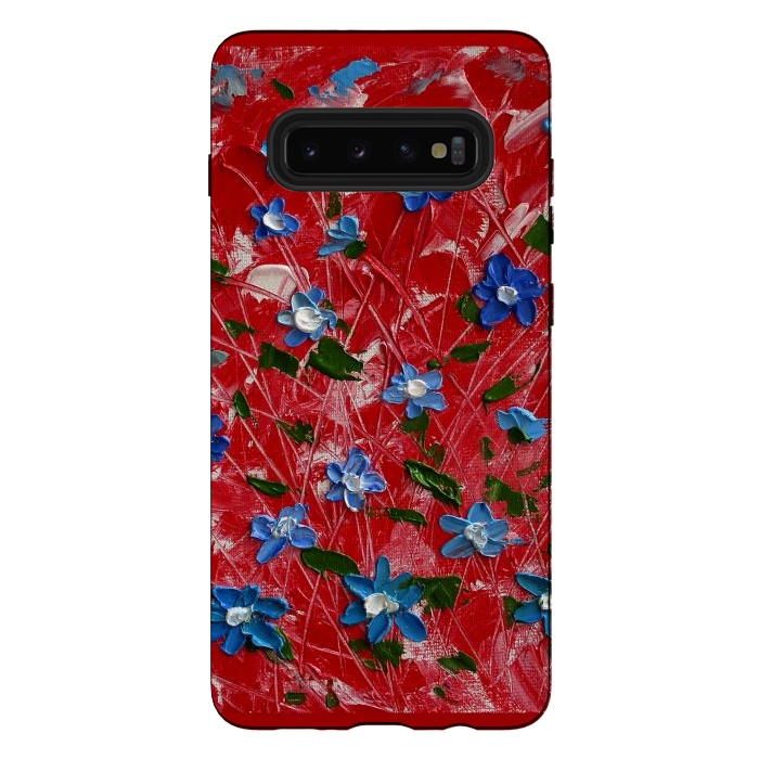 Galaxy S10 plus StrongFit Wildflowers art by ArtKingdom7