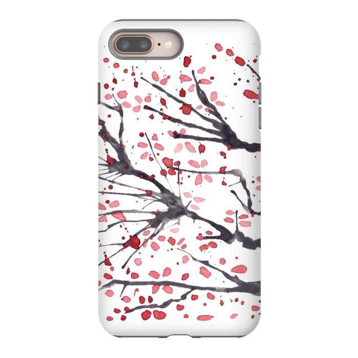 iPhone 7 plus StrongFit Sakura watercolor 1 by ArtKingdom7
