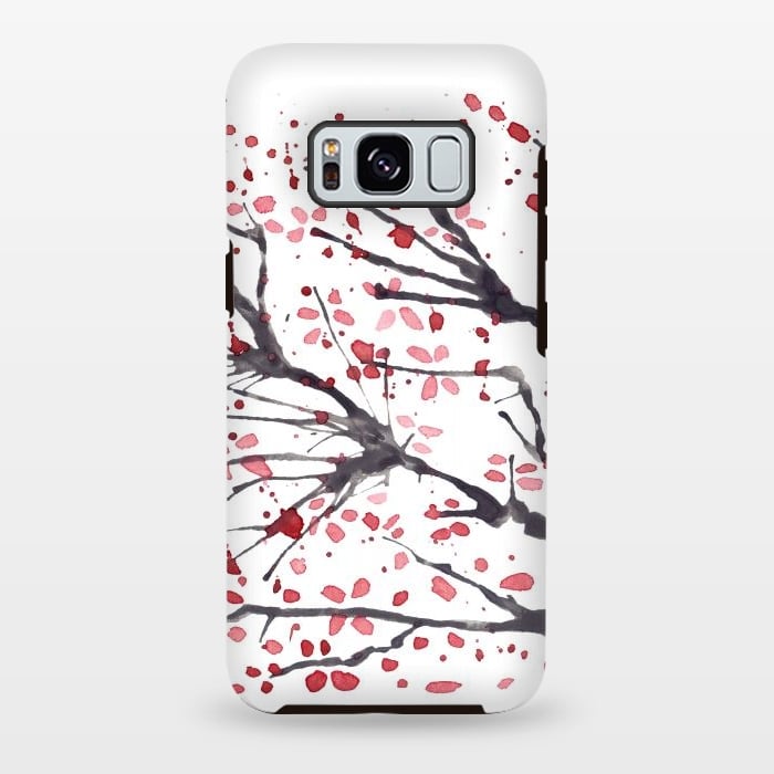 Galaxy S8 plus StrongFit Sakura watercolor 1 by ArtKingdom7