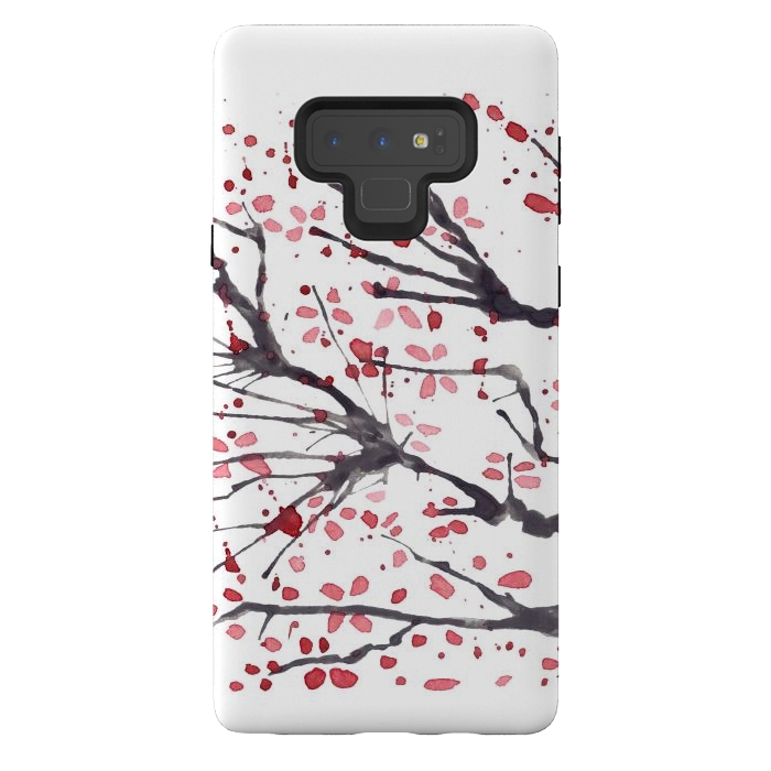 Galaxy Note 9 StrongFit Sakura watercolor 1 by ArtKingdom7