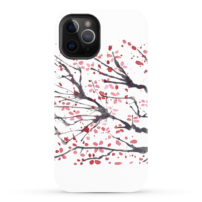 iPhone 12 Pro Max StrongFit Sakura watercolor 1 by ArtKingdom7
