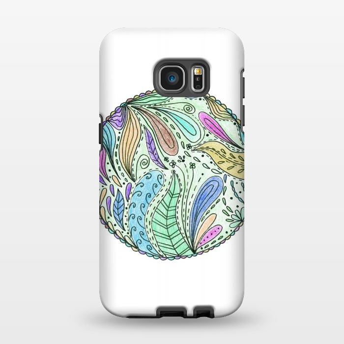 Galaxy S7 EDGE StrongFit Floral mandala 5 by ArtKingdom7