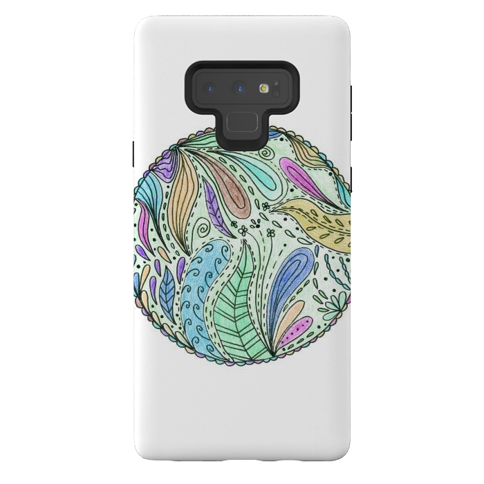 Galaxy Note 9 StrongFit Floral mandala 5 by ArtKingdom7