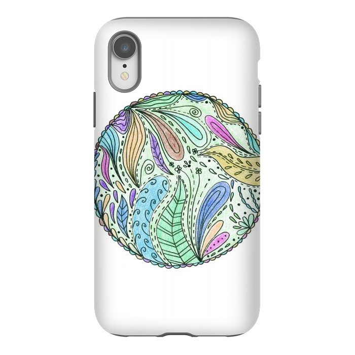 iPhone Xr StrongFit Floral mandala 5 by ArtKingdom7